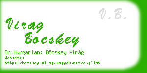 virag bocskey business card