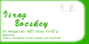 virag bocskey business card